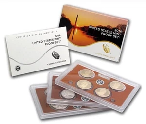 2014-S Stati Uniti 14 monete placcate proof set - Foto 1 di 5