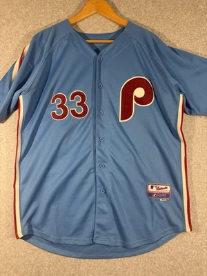 费城费城人队 Cliff Lee Majestic Jersy #33 民权游戏 XXL 50 — 第 1/4 张图片