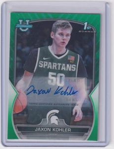 2022-23 Bowman U Chrome Jaxon Kohler #98 Chrome Prospect Autographs Green /99 - Picture 1 of 2