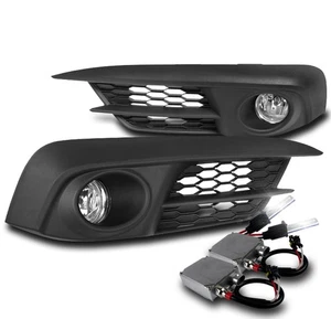 FOR 2016-2018 HONDA CIVIC 2/4DR LOWER BUMPER FOG LIGHT LAMP CHROME+50W 6000K HID - Picture 1 of 4