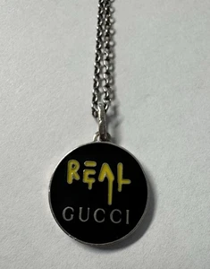 Gucci Halskette Emaille "REAL" Ghost - Bild 1 von 6