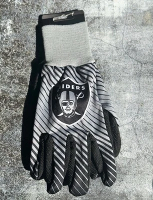 Guantes Las Vegas Raiders 2 juegos guantes de trabajo NFL talla única Foto 1 de 4