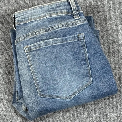 Jeans feminino LC Lauren Conrad perna reta média jeans stretch clássico casual - Imagem 1 de 4