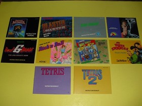 10 NES manual lot! Tetris 1 & 2 Blaster Master Low G Man T2 Three Stooges 78