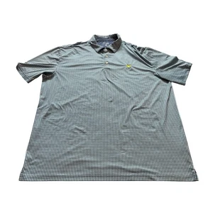 Masters Tech Performance Polo Gingham Blue Green Mens XXL Golf Casual Colorful - Picture 1 of 9