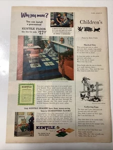 1950’s Kentile Floors Ad 11”x8”Vintage Magazine Ad (MP191) - Bild 1 von 2