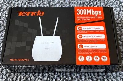 Tenda 4G680 300Mbps 4G Mobile Wi-Fi Router - White - Image 1 of 4