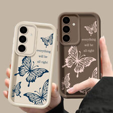Blue Butterfly Silicon Soft Case For Samsung Galaxy S24 S23 Ultra S22 S21 A53/34