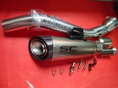 Escape 2" pulgadas carbono para Kawasaki ZX6R tubo medio Slip-on Plus 1995-2023 Foto 1 de 4