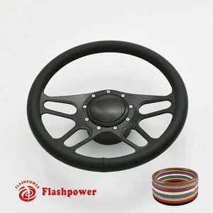 Kits de volante Billet negro 15,5" negro envoltura completa BUICK Chevy GMC GTO - Imagen 1 de 9