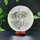 569g Natural White Crystal Clear Quartz Crystal Sphere Ball Healing Meditation