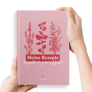 A5 Rezeptbuch "Kräuterrosa" Softcover selberschreiben ausfüllen Kochbuch Rezepte - Bild 1 von 7