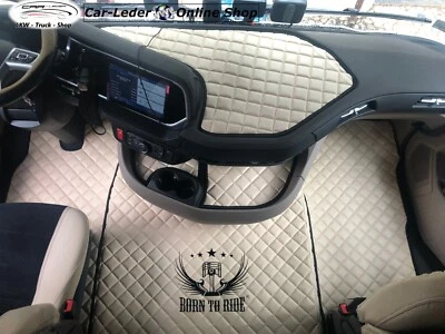LKW Fußmatten und Tunnelabdeckung Beige inkl Stickerei passend für DAF XG XG+ - Bild 1 von 4