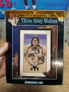 NEW - Dimensions Instructions “Three Grey Wolves” By MARIE BUCHFINK - Picture 1 of 5