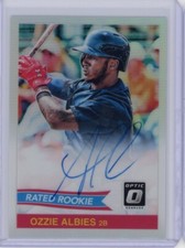 2018 Donruss Ozzie Albies Optic Rated Rookie Retro 1984 Auto SP RC Braves 84S-OZ