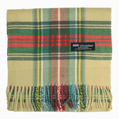 For Men Royal Stewart 100% Cashmere Scarf Check Plaid Tartan Made In Scotland - Image 1 of 4