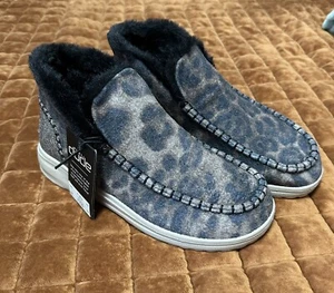 Hey Dude Größe 8 US Denny Leo beige Damenstiefel Fellfutter Slipper Booties neu mit Etikett 🔥 - Bild 1 von 11