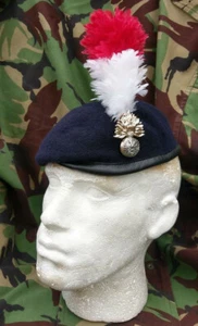 Royal Regiment of Fusiliers Beret Small Crown Cap Badge & Hackle New 56-62 - Picture 1 of 2