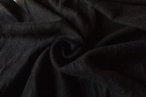 3+ Yds Black Textured Michael Kors Wool/Nylon/Cashmere Coating Fabric - Picture 1 of 3