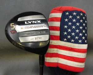 Vintage Lynx Heat Arrow 21° 5 Wood Stiff Graphite Shaft Lynx Grip & Head Cover - Picture 1 of 7