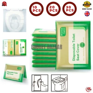NEW DISPOSABLE TOILET SEAT COVERS Camping Festival Loo Paper Pocket Size Tissues - Picture 1 of 15