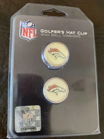 NFL Denver Broncos Golf Hat Clip And 2 Ball Markers Cover