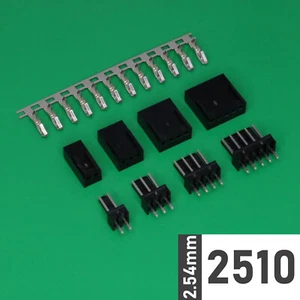 KF2510 2.54mm Plug+Socket+Crimps Black 2-5p Connector B2W (Molex KK254 Style) - Picture 1 of 5