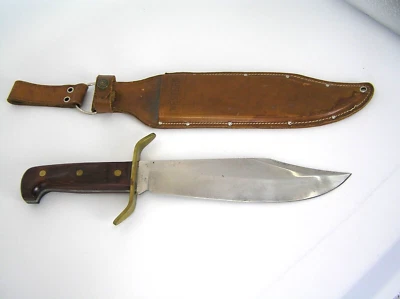 1986 Western USA W49 Fixed Blade Survival Bowie Knife & Sheath - Image 1 of 4