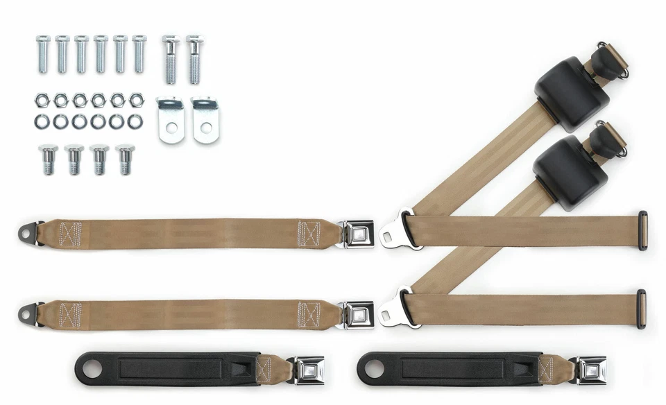 Sistema de cinturón de seguridad de hombro para camioneta GM Chevy 1973-91 botón de asiento de banco Foto 1 de 2