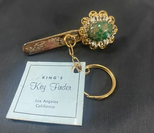 Vintage King Key Finder Vingate 60's Green Stone Fitting (OARC2) - Picture 1 of 4
