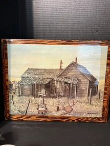 Come sit a spell Jim Belt 1978 Lacquer On Wood western reprint 18” X 14” - Picture 1 of 9