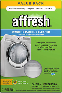 Affresh Washing Machine Cleaner, Cleans & Removes Residue, Includ HE, 6 Tablets
