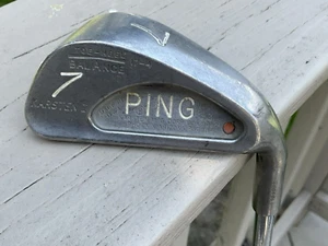 PING KARSTEN I 7 iron only Toe-Heal Balance 17-4 Orange dot. Steel shaft. RH - Picture 1 of 13
