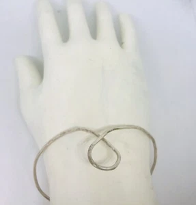 Sterling Abstract Cuff Bracelet Handmade - Picture 1 of 6