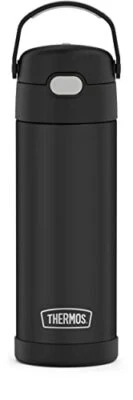 THERMOS FUNTAINER 16 Oz Stainless Steel Bottle with Wide Spout Lid, Black Matte - Image 1 of 4