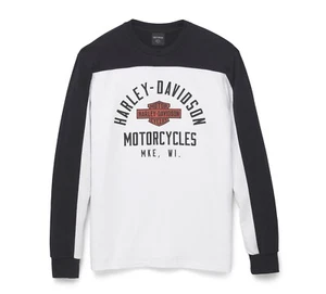 Harley-Davidson Men s Racing Colorblock Jersey, White - 96551-22VM - Picture 1 of 5