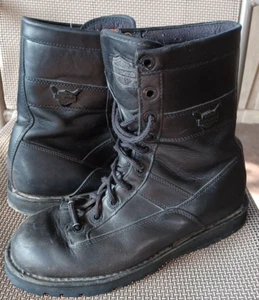 Harley Davidson Black Leather Boots size 8.5 Vibram Gore-Tex Gore Tex EU 41.5 - Picture 1 of 14