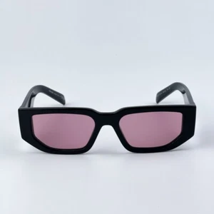 Prada Men Sunglasses Black Pink Rectangle PR09ZS 16K30L BRAND NEW - Picture 1 of 9