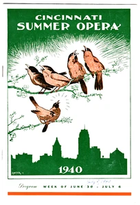 Cincinnati Summer Opera Program, Week of June 30 - July 6, 1940 - Picture 1 of 2