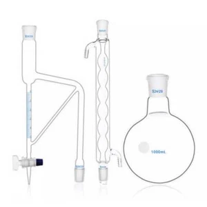 1000 ml 500 ml aparato Clevenger dispositivo de extracción de aceite vidrio química vajilla de laboratorio - Imagen 1 de 12