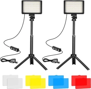 Ci-fotto Led Video Light 2-Pack, 5600K Dimmable Usb Photo Lights With - Picture 1 of 14
