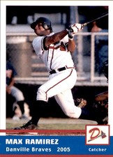 2005 Danville Braves Grandstand #30 Max Ramirez Barquisimeto Venezuela VZ Card
