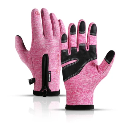 Guantes de Ciclismo de Invierno Pantalla Táctil A Prueba de Viento Cálidos Antideslizantes Guantes para Hombres Mujeres Foto 1 de 4