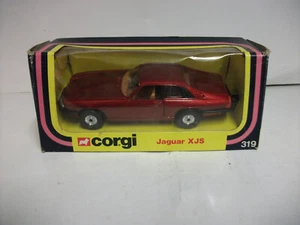 ORIGINAL BOXED UN-USED CORGI No 319 JAGUAR XJS CRIMSON 1979 OPENING DOORS - Picture 1 of 3