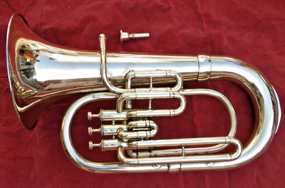Instrumento musical de jazz de 3 válvulas Euphonium para conciertos y orquesta latón pulido Foto 1 de 4