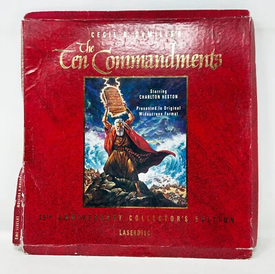 The Ten Commandments 35th Anniversary Box Set Laserdisc LV12971-3WS WS Damaaged - Image 1 of 4