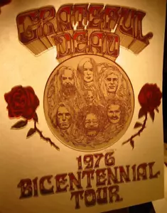 GRATEFUL DEAD BICENTENNIAL TOUR VINTAGE 1976 IRON ON TRANSFER -NICE, B-22 - Picture 1 of 2
