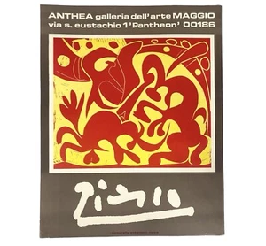1970s Pablo Picasso “Bullfight in Red & Yellow” Anthea Gallery Promo Poster 28” - Picture 1 of 12