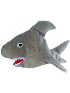 New Huge 24" Stuffed Plush Shark Hat Costume Party Cap - Picture 1 of 1
