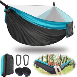 Hängematte Outdoor mit Moskitonetz Trekking Camping 2 Personen bis 300 kg NEU - Bild 1 von 20